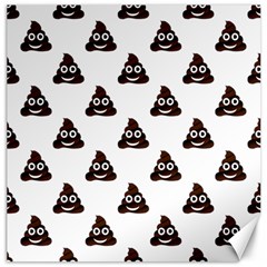 Happy Poo Pattern, Funny Emoji, Emoticon Theme, Vector Canvas 12  X 12  by Casemiro