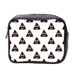 Happy Poo Pattern, Funny Emoji, Emoticon Theme, Vector Mini Toiletries Bag (two Sides) by Casemiro