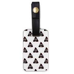 Happy Poo Pattern, Funny Emoji, Emoticon Theme, Vector Luggage Tag (one Side) by Casemiro