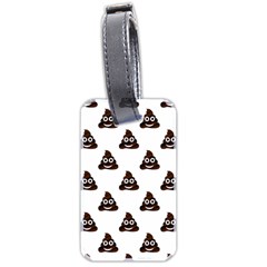 Happy Poo Pattern, Funny Emoji, Emoticon Theme, Vector Luggage Tag (two Sides) by Casemiro