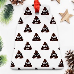 Happy Poo Pattern, Funny Emoji, Emoticon Theme, Vector Bell Ornament (two Sides) by Casemiro