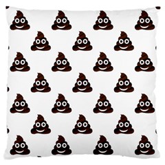 Happy Poo Pattern, Funny Emoji, Emoticon Theme, Vector Large Cushion Case (one Side) by Casemiro