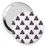 Happy poo pattern, funny emoji, emoticon theme, vector 3  Handbag Mirrors Front