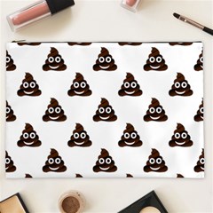 Happy Poo Pattern, Funny Emoji, Emoticon Theme, Vector Cosmetic Bag (xxl) by Casemiro