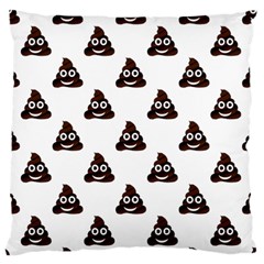 Happy Poo Pattern, Funny Emoji, Emoticon Theme, Vector Standard Flano Cushion Case (one Side) by Casemiro