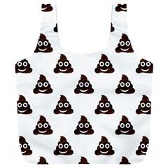 Happy Poo Pattern, Funny Emoji, Emoticon Theme, Vector Full Print Recycle Bag (xxxl) by Casemiro