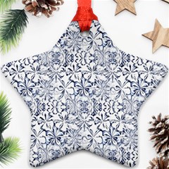 Pretty Porcelain Star Ornament (two Sides) by MRNStudios