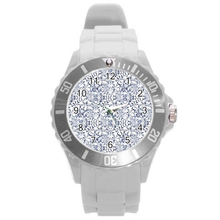 Pretty Porcelain Round Plastic Sport Watch (L)