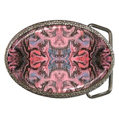 Pink Arabesque Iv Belt Buckles by kaleidomarblingart