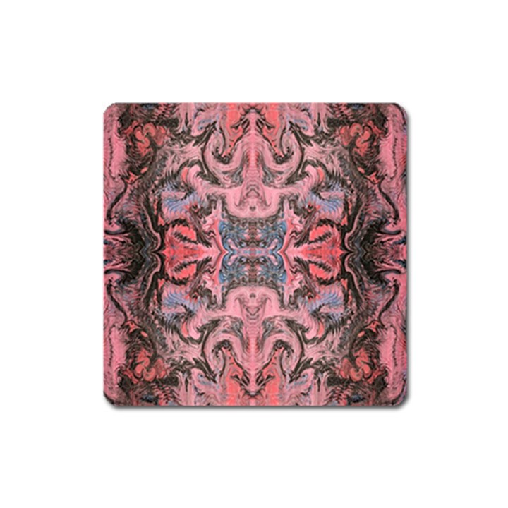 Pink arabesque IV Square Magnet