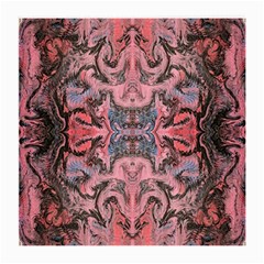 Pink Arabesque Iv Medium Glasses Cloth by kaleidomarblingart