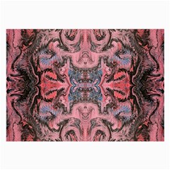 Pink Arabesque Iv Large Glasses Cloth by kaleidomarblingart