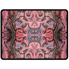 Pink Arabesque Iv Fleece Blanket (large)  by kaleidomarblingart