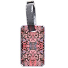 Pink Arabesque Iv Luggage Tag (two Sides) by kaleidomarblingart