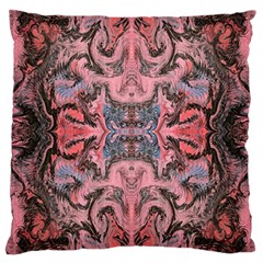 Pink Arabesque Iv Large Cushion Case (two Sides) by kaleidomarblingart