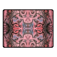 Pink Arabesque Iv Double Sided Fleece Blanket (small)  by kaleidomarblingart