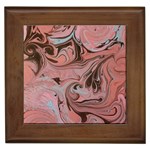 Pink swirls Framed Tile Front