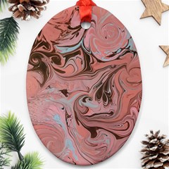 Pink swirls Ornament (Oval)