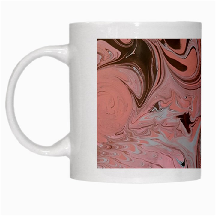 Pink swirls White Mugs