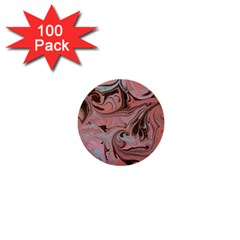 Pink swirls 1  Mini Buttons (100 pack) 