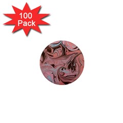 Pink swirls 1  Mini Magnets (100 pack) 