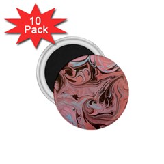 Pink Swirls 1 75  Magnets (10 Pack)  by kaleidomarblingart