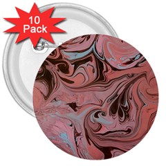 Pink swirls 3  Buttons (10 pack) 