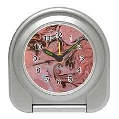 Pink swirls Travel Alarm Clock