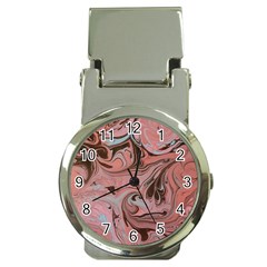 Pink swirls Money Clip Watches