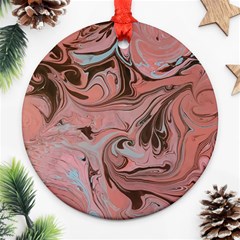 Pink swirls Round Ornament (Two Sides)