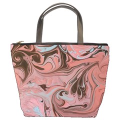 Pink swirls Bucket Bag