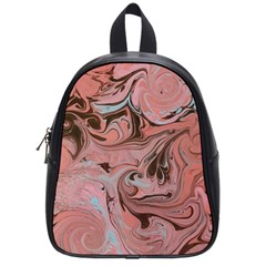 Pink swirls School Bag (Small)