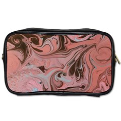 Pink Swirls Toiletries Bag (one Side)