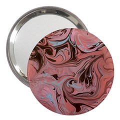 Pink Swirls 3  Handbag Mirrors by kaleidomarblingart