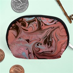 Pink Swirls Accessory Pouch (medium) by kaleidomarblingart