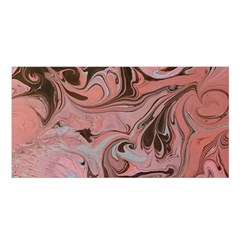 Pink Swirls Satin Shawl by kaleidomarblingart