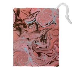 Pink swirls Drawstring Pouch (4XL)