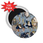 Famous heroes of the kabuki stage played by frogs  2.25  Magnets (100 pack)  Front