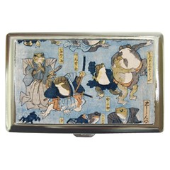 Famous Heroes Of The Kabuki Stage Played By Frogs  Cigarette Money Case by Sobalvarro