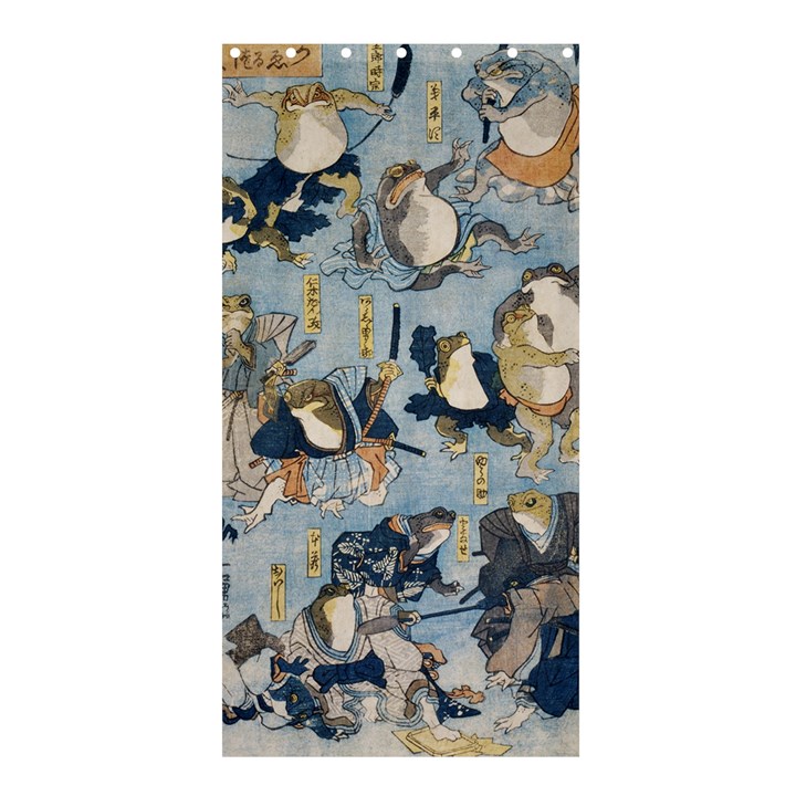 Famous heroes of the kabuki stage played by frogs  Shower Curtain 36  x 72  (Stall) 