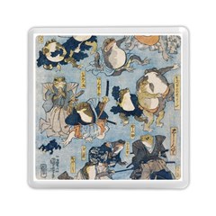 Famous Heroes Of The Kabuki Stage Played By Frogs  Memory Card Reader (square) by Sobalvarro