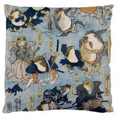 Famous Heroes Of The Kabuki Stage Played By Frogs  Standard Flano Cushion Case (one Side) by Sobalvarro