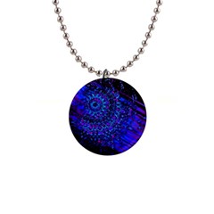 Uv Mandala 1  Button Necklace by MRNStudios