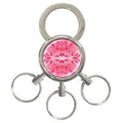 Pink Marbling Ornate 3-ring Key Chain by kaleidomarblingart