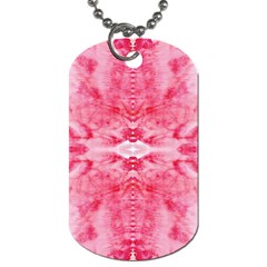 Pink Marbling Ornate Dog Tag (one Side) by kaleidomarblingart