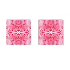 Pink Marbling Ornate Cufflinks (square)