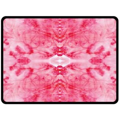 Pink Marbling Ornate Fleece Blanket (large)  by kaleidomarblingart