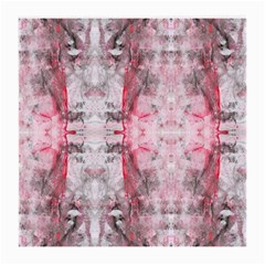 Pink On Grey I Repeats Medium Glasses Cloth (2 Sides) by kaleidomarblingart