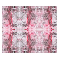 Pink On Grey I Repeats Double Sided Flano Blanket (small)  by kaleidomarblingart