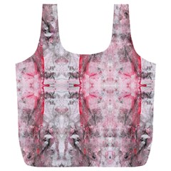 Pink On Grey I Repeats Full Print Recycle Bag (xxxl) by kaleidomarblingart